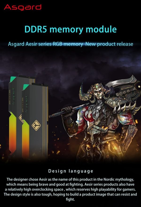 Ram DDR5 Asgard Aesir 32 GB - 4800 MhZ - Imagen 2