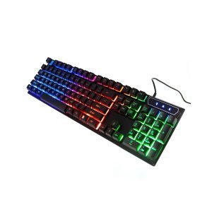 Teclado Gamer V4  Membrana Color Negro Y Rgb