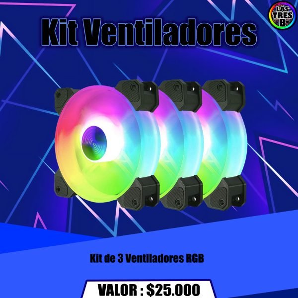 Kit Ventiladores RGB 3 en 1