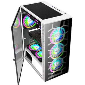 Gabinete E-ATX Gamer Puerta Vidrio Templado