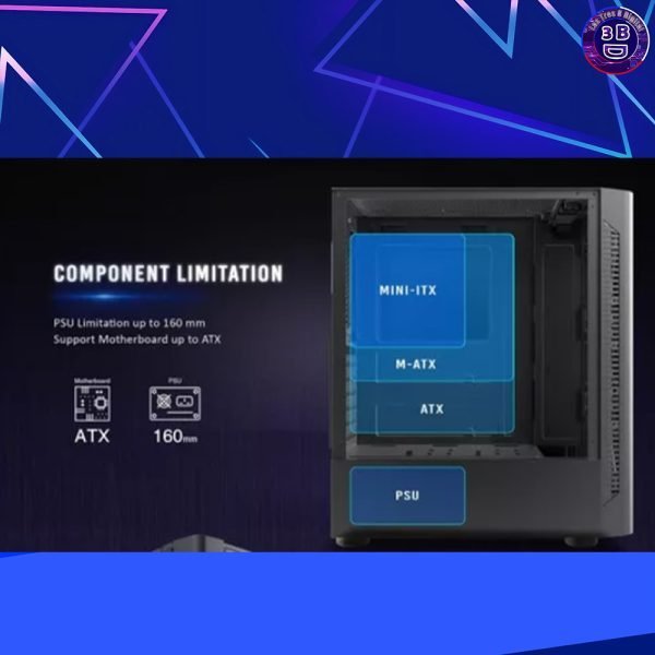 Gabinete Gamer Hexa Black - Imagen 3